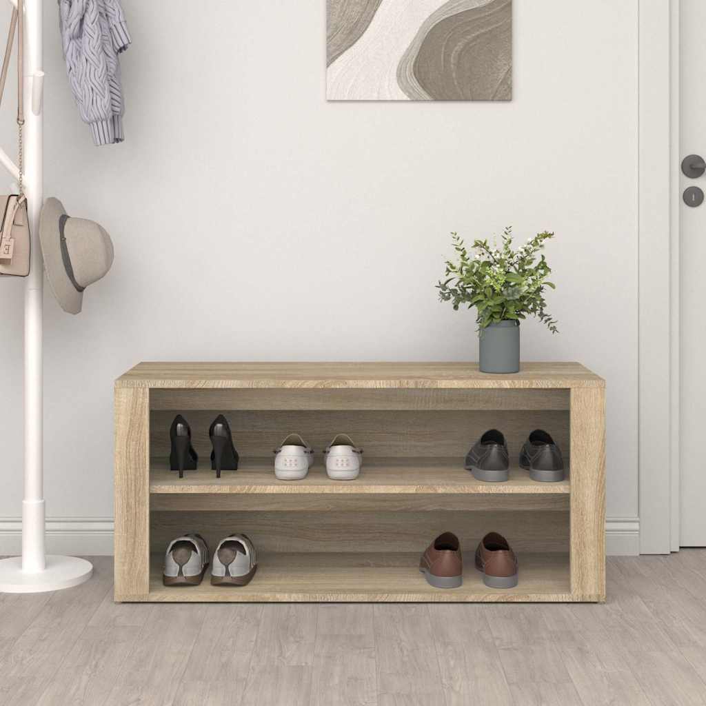 vidaXL Shoe Rack | Sonoma Oak | Engineered Wood | 100x35x45 cm | Shoe Rack 3