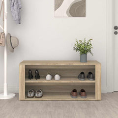 vidaXL Shoe Rack | Sonoma Oak | Engineered Wood | 100x35x45 cm | Shoe Rack 3