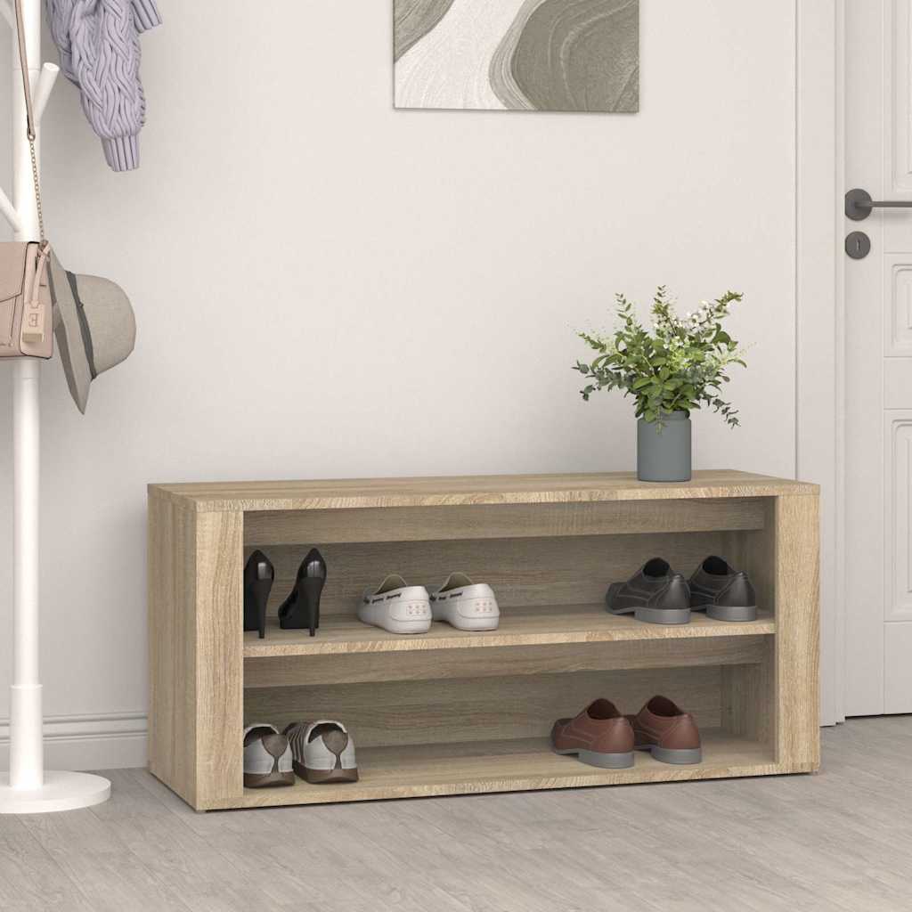 vidaXL Shoe Rack | Sonoma Oak | Engineered Wood | 100x35x45 cm | Shoe Rack 1