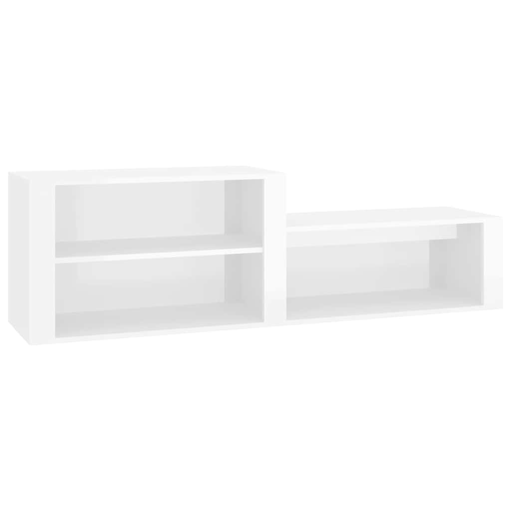 vidaXL Shoe Cabinet High Gloss White 150x35x45 cm Engineered Wood 2