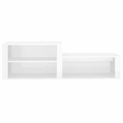 vidaXL Shoe Cabinet High Gloss White 150x35x45 cm Engineered Wood 5