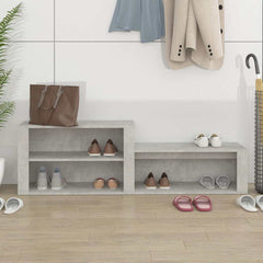 vidaXL Shoe Cabinet Concrete Grey 150x35x45 cm Engineered Wood 3
