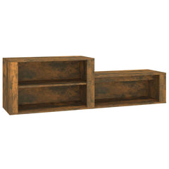 vidaXL Shoe Cabinet Smoked Oak 150x35x45 cm Engineered Wood 2