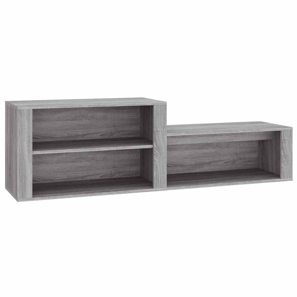 vidaXL Shoe Cabinet Grey Sonoma 150x35x45 cm Engineered Wood 2