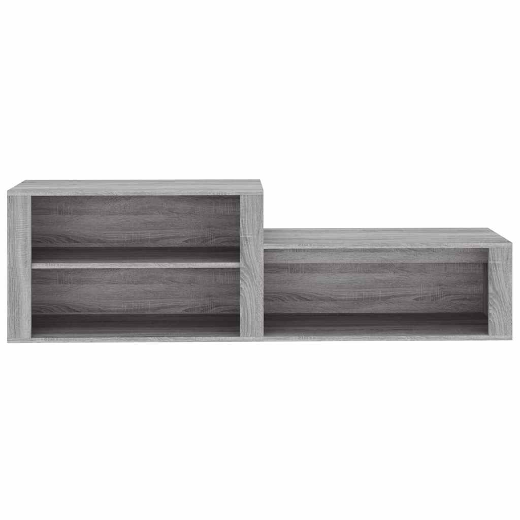 vidaXL Shoe Cabinet Grey Sonoma 150x35x45 cm Engineered Wood 5