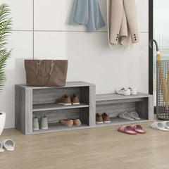 vidaXL Shoe Cabinet Grey Sonoma 150x35x45 cm Engineered Wood 1