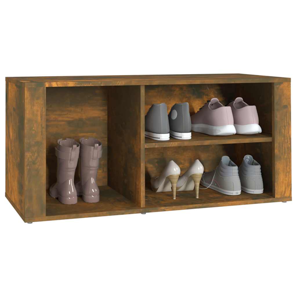 vidaXL Shoe Cabinet | Smoked Oak | Engineered Wood | Medium | Shoe Cabinet 4
