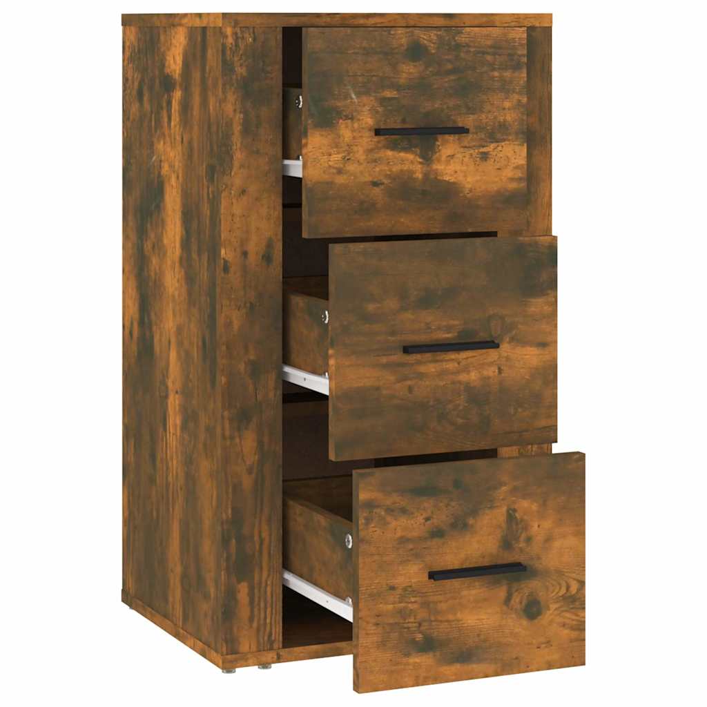 vidaXL Sideboard Smoked Oak 40x33x70 cm Engineered Wood 4