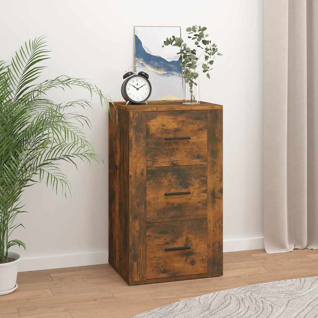 vidaXL Sideboard Smoked Oak 40x33x70 cm Engineered Wood 1