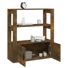 vidaXL Sideboard Smoked Oak 80x30x90 cm Engineered Wood 5