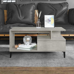 Coffee Table 90x49x45 cm Engineered Wood Concrete grey