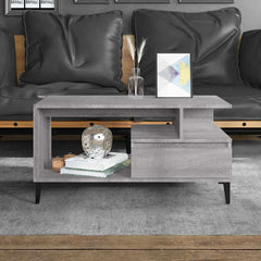 Coffee Table 90x49x45 cm Engineered Wood Grey sonoma