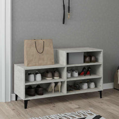 vidaXL Shoe Cabinet | Concrete Grey | Engineered wood | Compact | Shoe Cabinet 6