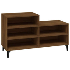 vidaXL Shoe Cabinet Brown Oak 102x36x60 cm Engineered Wood 2