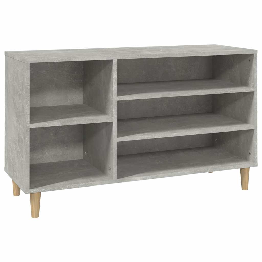 vidaXL Shoe Cabinet Concrete Grey 102x36x60 cm Engineered Wood 2