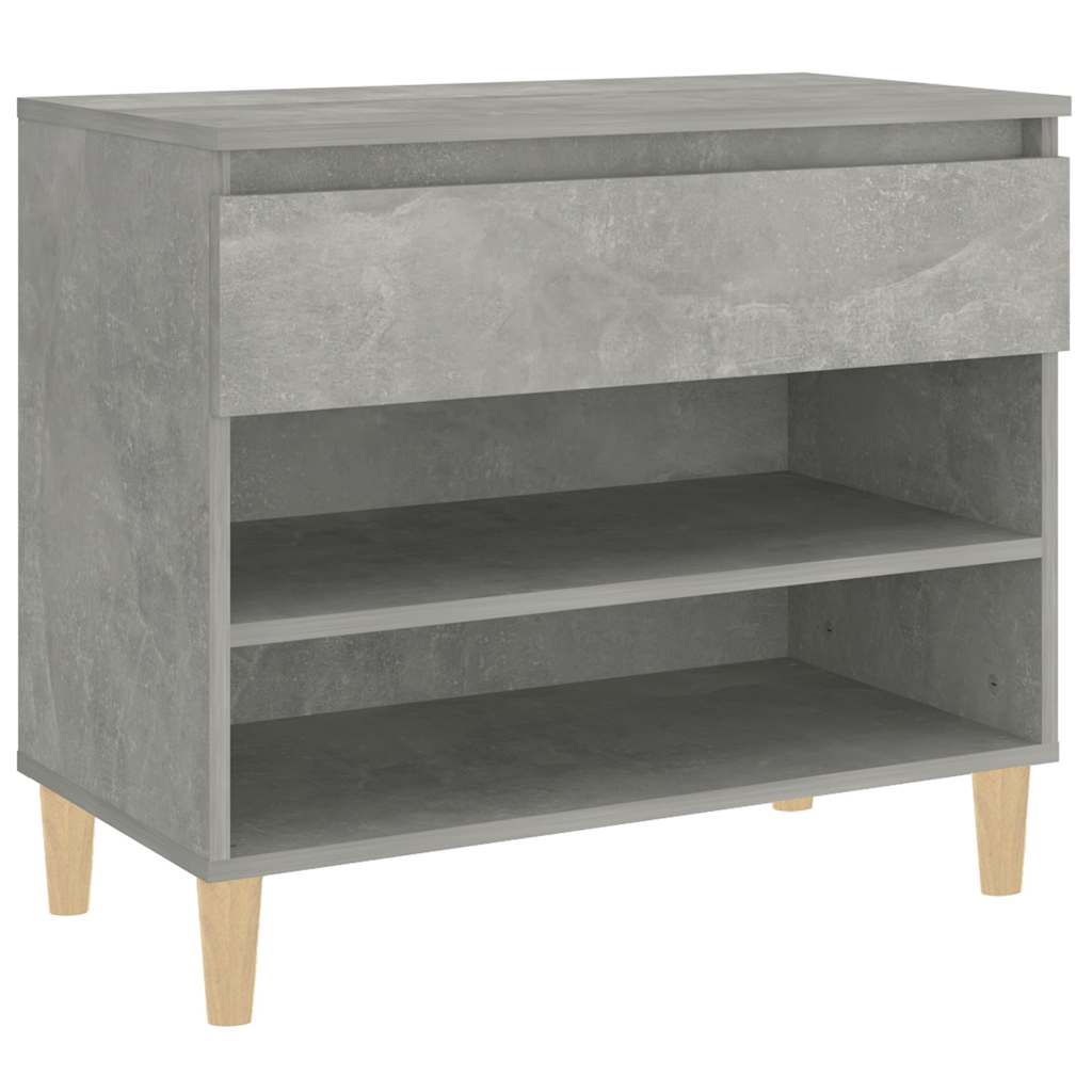 vidaXL Shoe Cabinet Concrete Grey 70x36x60 cm Engineered Wood 2