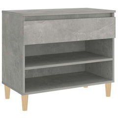 vidaXL Shoe Cabinet Concrete Grey 70x36x60 cm Engineered Wood 2