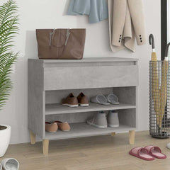 vidaXL Shoe Cabinet Concrete Grey 70x36x60 cm Engineered Wood 1