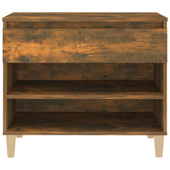 vidaXL Shoe Cabinet Smoked Oak 70x36x60 cm Engineered Wood 6