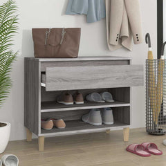 vidaXL Shoe Cabinet Grey Sonoma 70x36x60 cm Engineered Wood 3