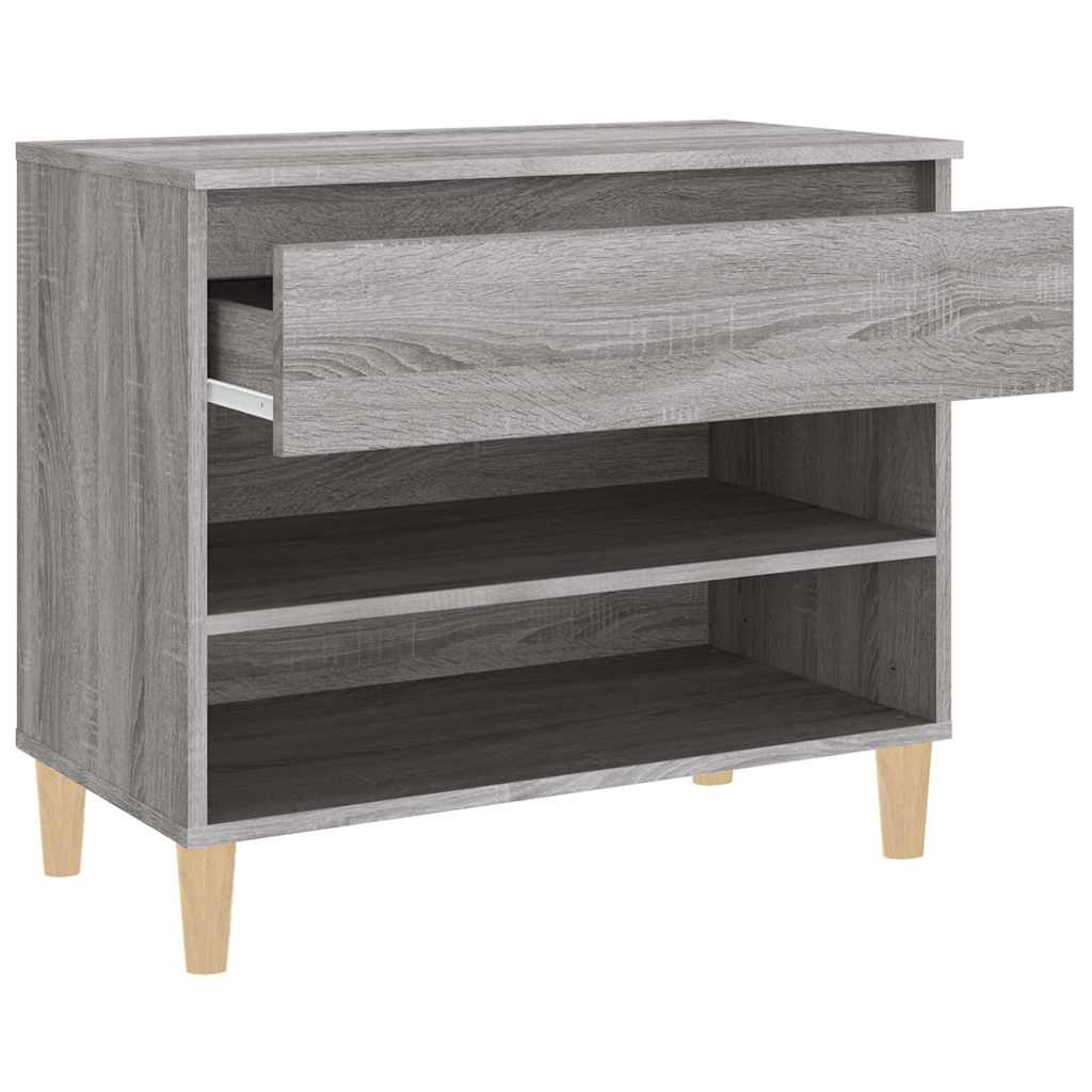 vidaXL Shoe Cabinet Grey Sonoma 70x36x60 cm Engineered Wood 6
