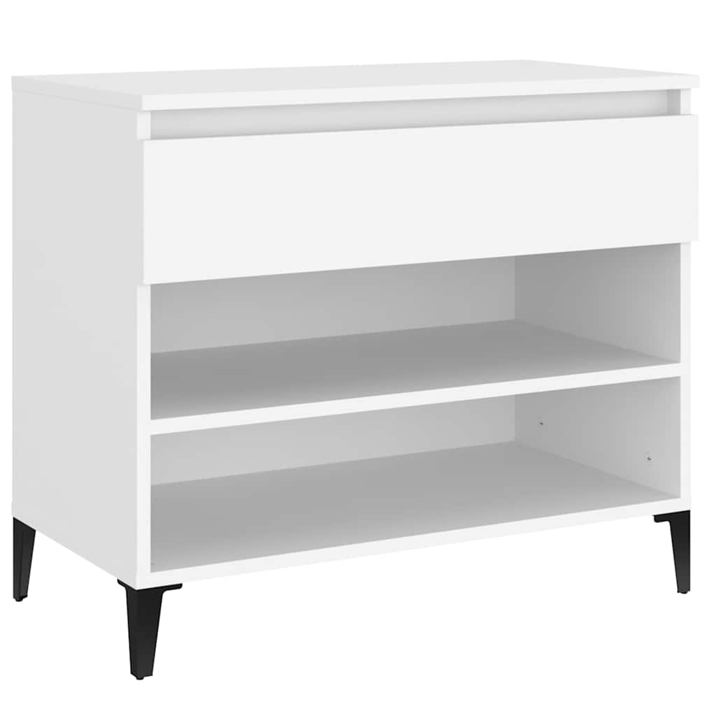 vidaXL Shoe Cabinet | White | Engineered Wood, Metal | Medium | Shoe Cabinet 2