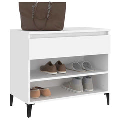 vidaXL Shoe Cabinet | White | Engineered Wood, Metal | Medium | Shoe Cabinet 5