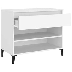 vidaXL Shoe Cabinet | White | Engineered Wood, Metal | Medium | Shoe Cabinet 6
