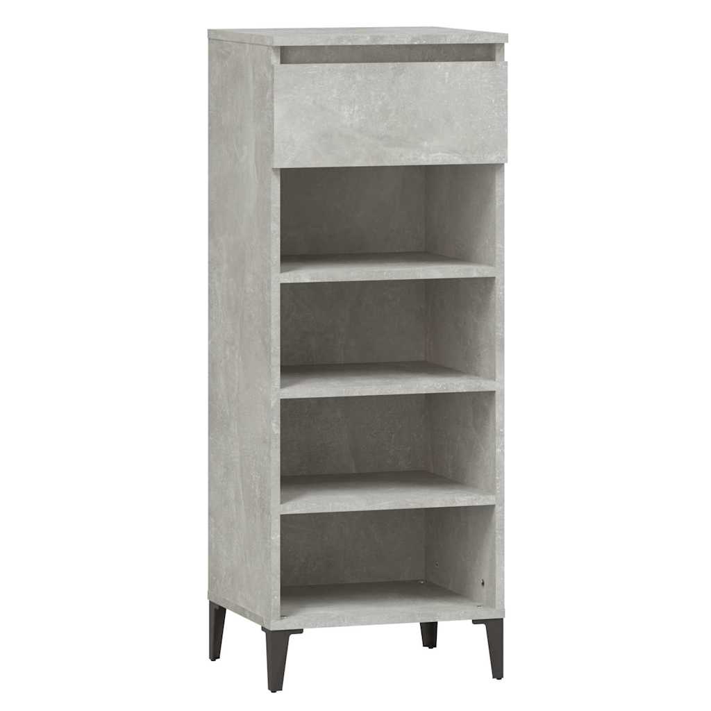 vidaXL Shoe Rack Concrete Grey 40x36x105 cm Engineered Wood 2