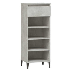 vidaXL Shoe Rack Concrete Grey 40x36x105 cm Engineered Wood 2