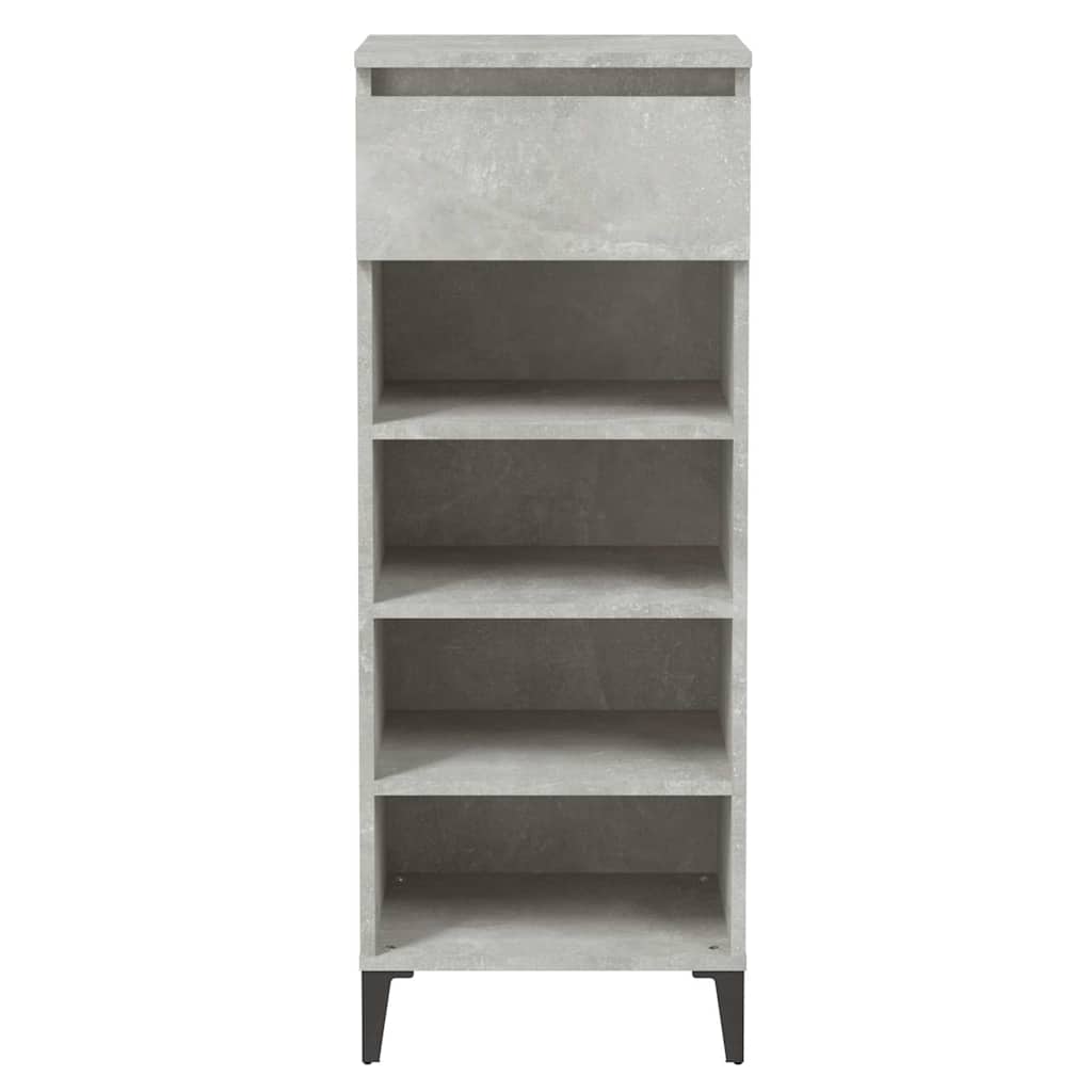 vidaXL Shoe Rack Concrete Grey 40x36x105 cm Engineered Wood 5