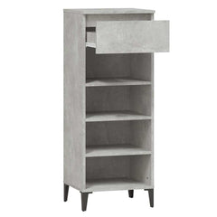 vidaXL Shoe Rack Concrete Grey 40x36x105 cm Engineered Wood 6