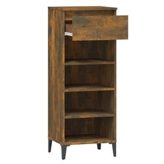 vidaXL Shoe Rack Smoked Oak 40x36x105 cm Engineered Wood 6