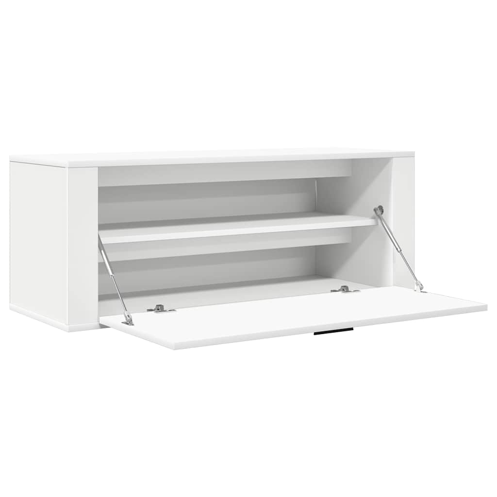 vidaXL Wall Shoe Cabinet White 100x35x38 cm Engineered Wood 6