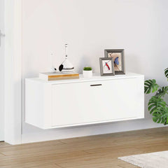 vidaXL Wall Shoe Cabinet White 100x35x38 cm Engineered Wood 1