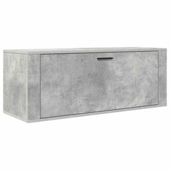 vidaXL Wall Shoe Cabinet Concrete Grey 100x35x38 cm Engineered Wood 2