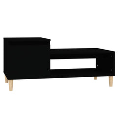 vidaXL Coffee Table Black 100x50x45 cm Engineered Wood 2