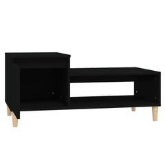 vidaXL Coffee Table Black 100x50x45 cm Engineered Wood 6