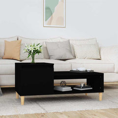 vidaXL Coffee Table Black 100x50x45 cm Engineered Wood 1