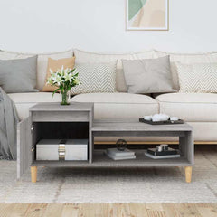 vidaXL Coffee Table Grey Sonoma 100x50x45 cm Engineered Wood 3
