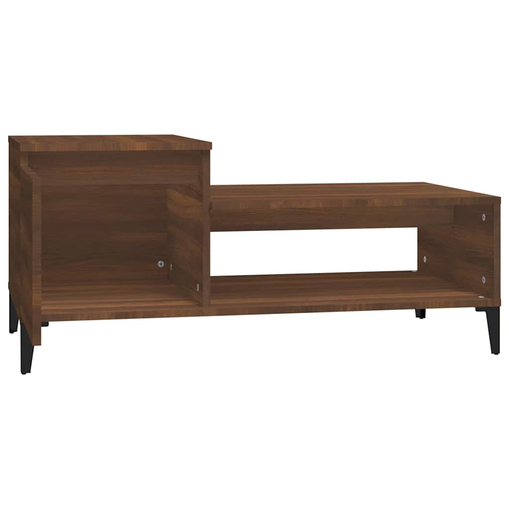 vidaXL Coffee Table Brown Oak 100x50x45 cm Engineered Wood 6