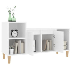 vidaXL TV Cabinet White 100x35x55 cm Engineered Wood 4