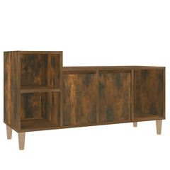 vidaXL TV Cabinet Smoked Oak 100x35x55 cm Engineered Wood 2