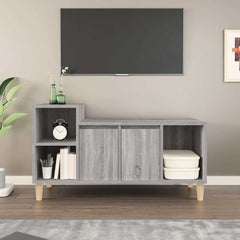 vidaXL TV Cabinet Grey Sonoma 100x35x55 cm Engineered Wood 1
