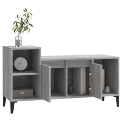 vidaXL TV Cabinet Grey Sonoma 100x35x55 cm Engineered Wood 4