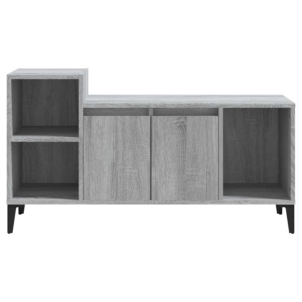 vidaXL TV Cabinet Grey Sonoma 100x35x55 cm Engineered Wood 5