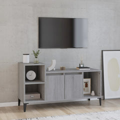vidaXL TV Cabinet Grey Sonoma 100x35x55 cm Engineered Wood 1