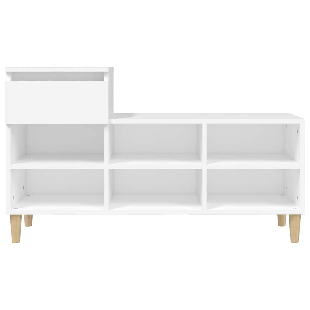 vidaXL Shoe Cabinet White 102x36x60 cm Engineered Wood 6
