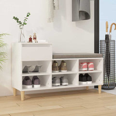 vidaXL Shoe Cabinet White 102x36x60 cm Engineered Wood 1