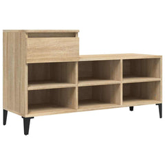 vidaXL Shoe Cabinet Sonoma Oak 102x36x60 cm Engineered Wood 2